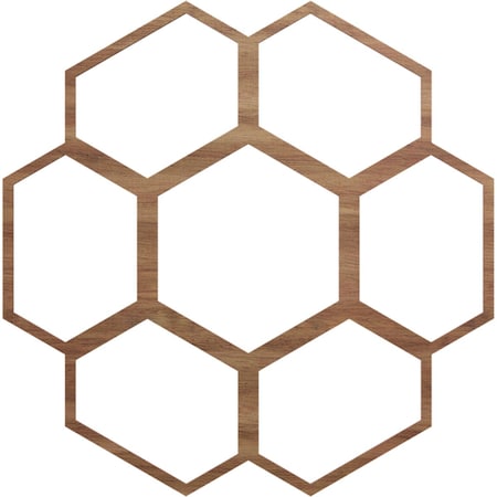 Ekena Millwork Florin Wood Fretwork Pierced Ceiling Medallion, Walnut, 34"OD x 12"ID x 3/8"T CMWP34X34X0375FOWA